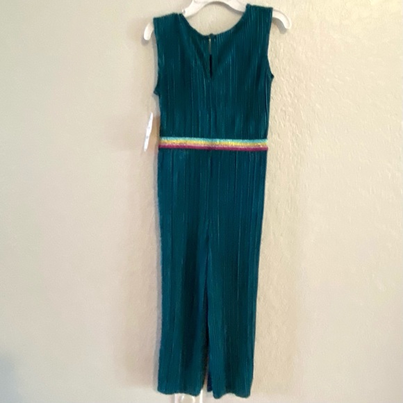 Girls Stretch Bodre Pleated Jumpsuit - Picture 1 of 9